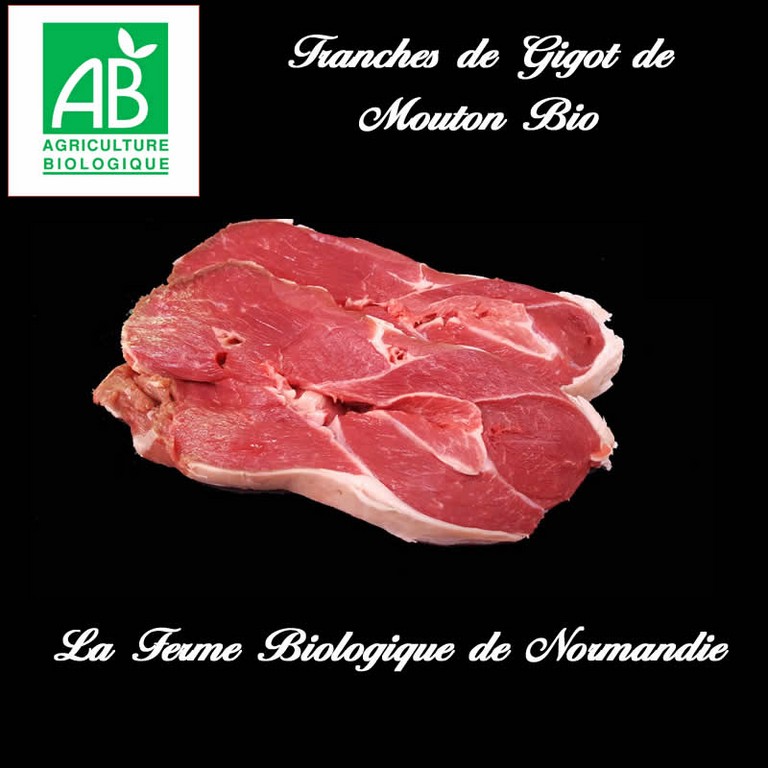 gigot de mouton bio en tranches 400g