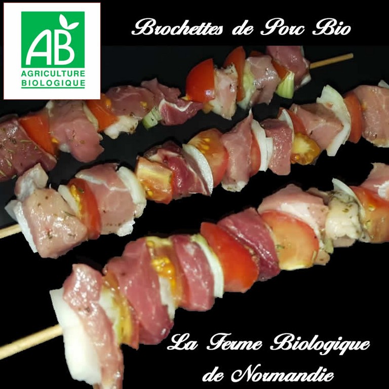 Brochettes  porc fermier bio