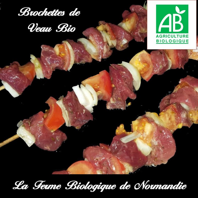 Brochettes de veau bio