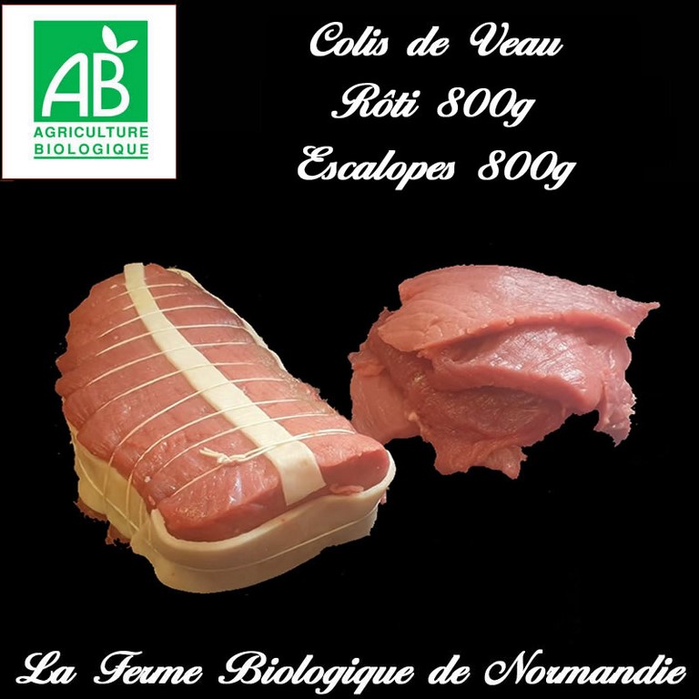 Colis veau fermier bio 1,6 kilo