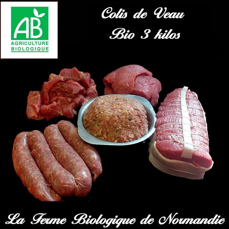 colis de viande de veau bio 3 kilos