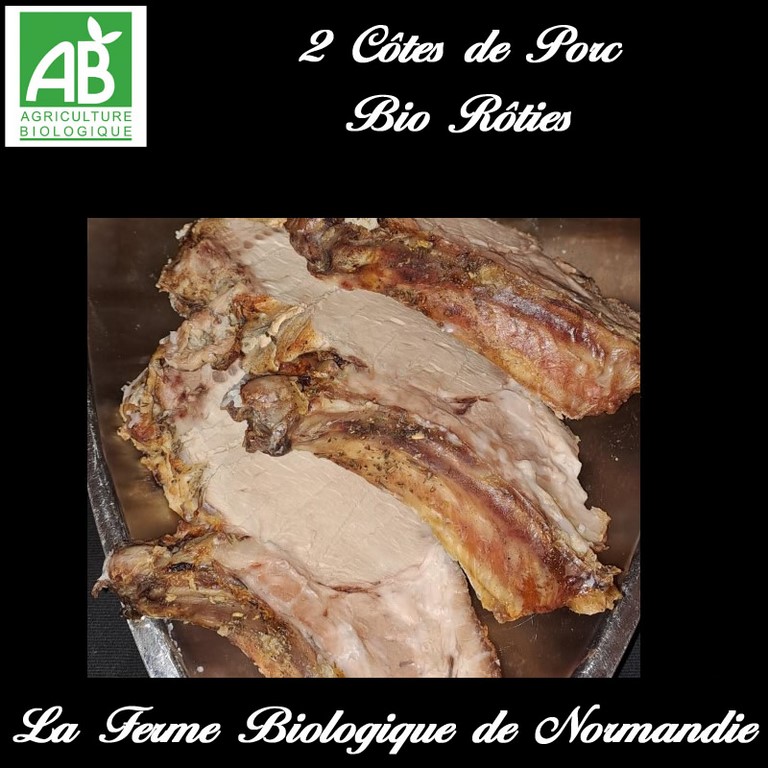 Cotes de porc bio 500g avec gras