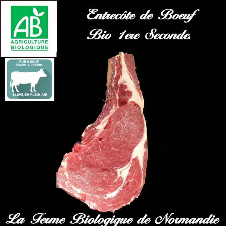 entrecote de boeuf d'herbe bio 400g