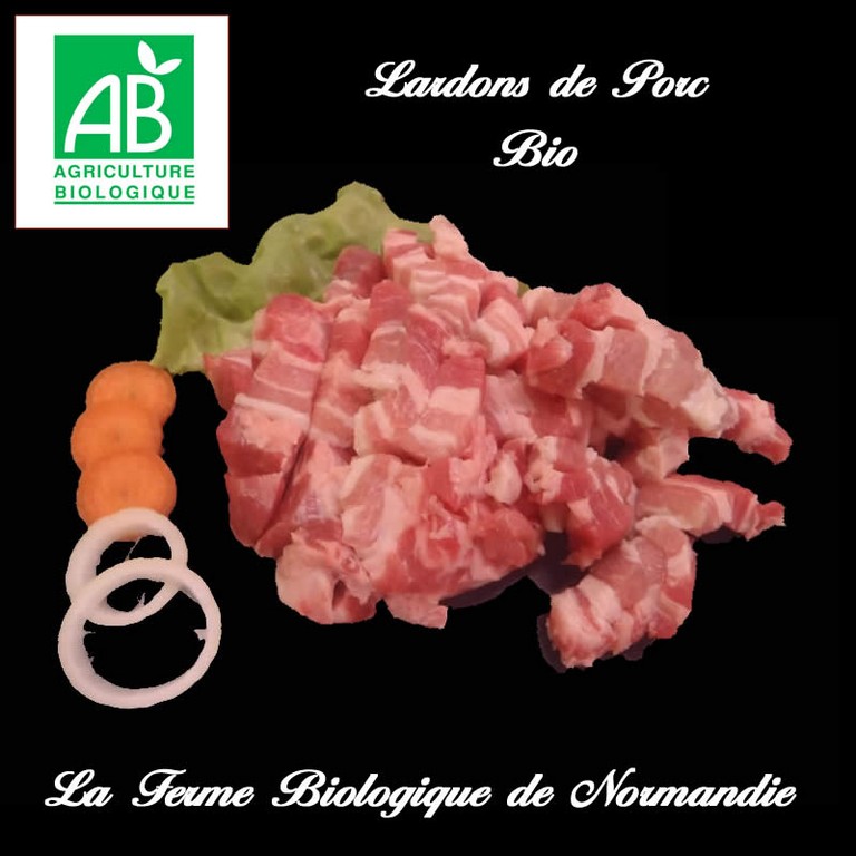 lardons de porc fermier bio 