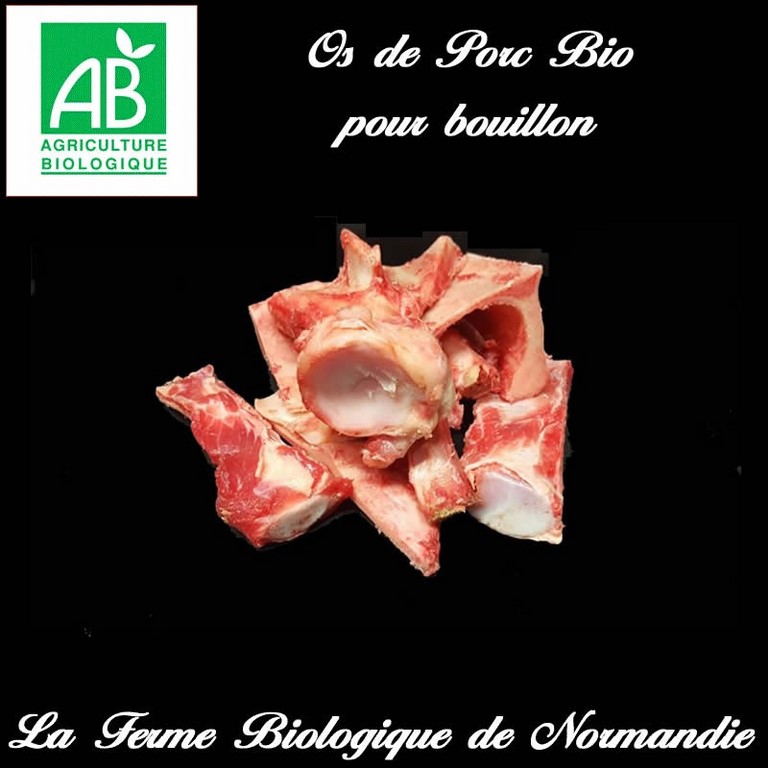 os de porc bio pour bouillon fonds de jus