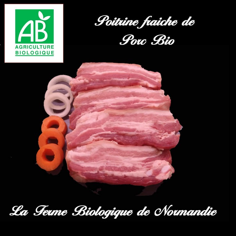 poitrine fraiche porc bio 600g