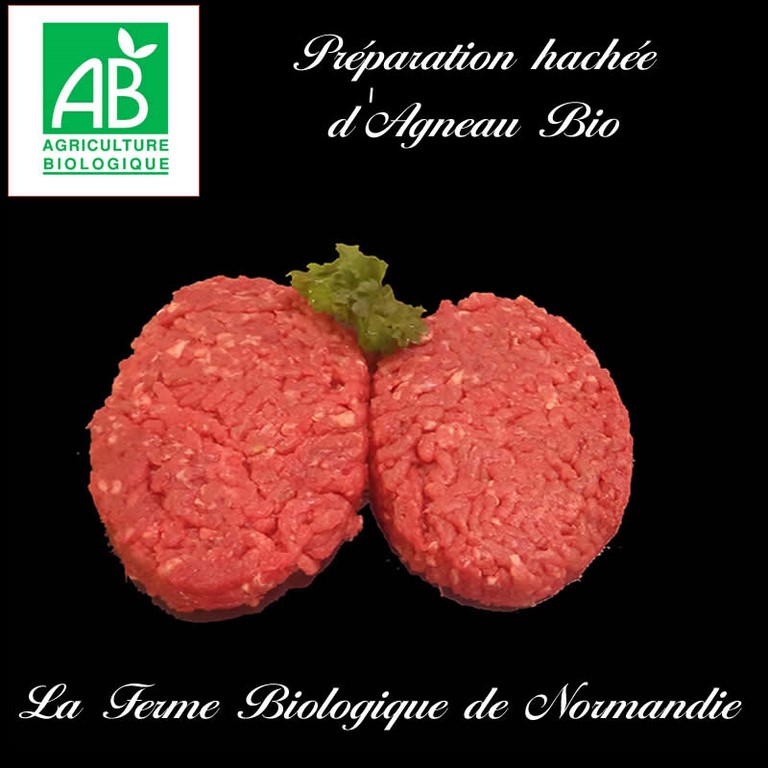 haché d'agneau bio 2 pieces 300g