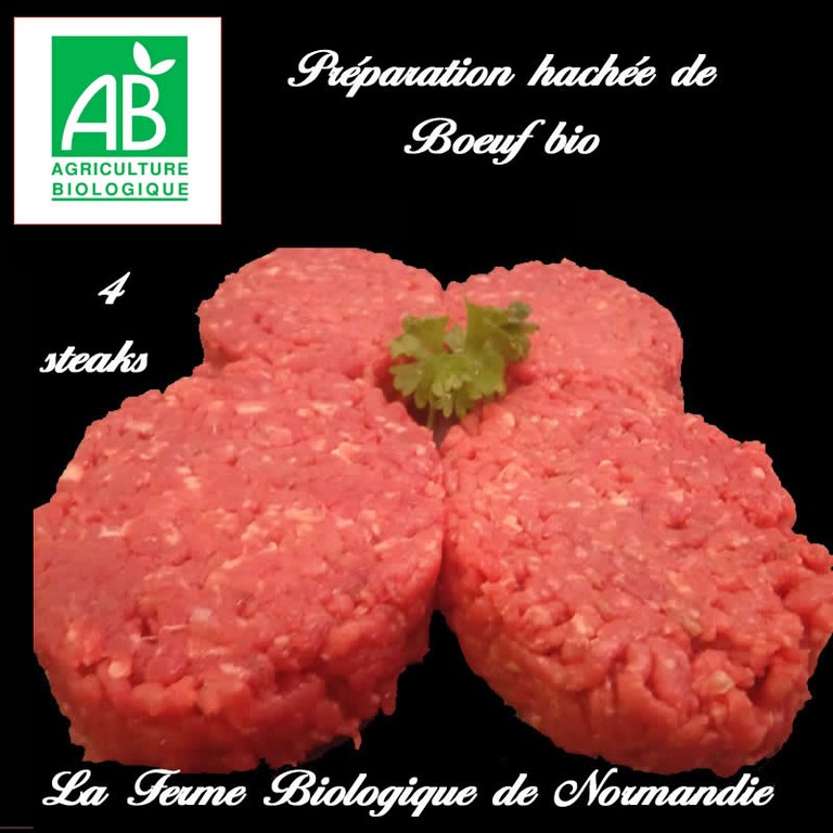 Préparation hachée boeuf bio 500g