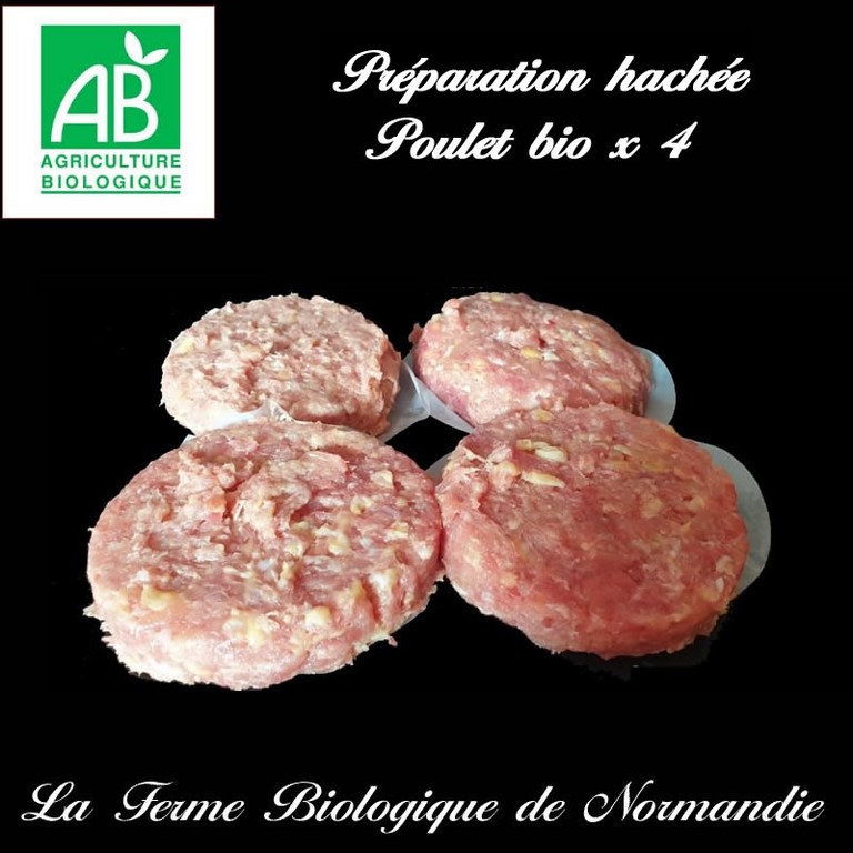 steaks hachés de poulet bio