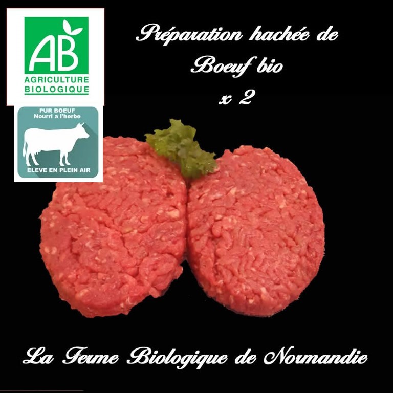 steaks hachés boeuf d'herbe bio 250g