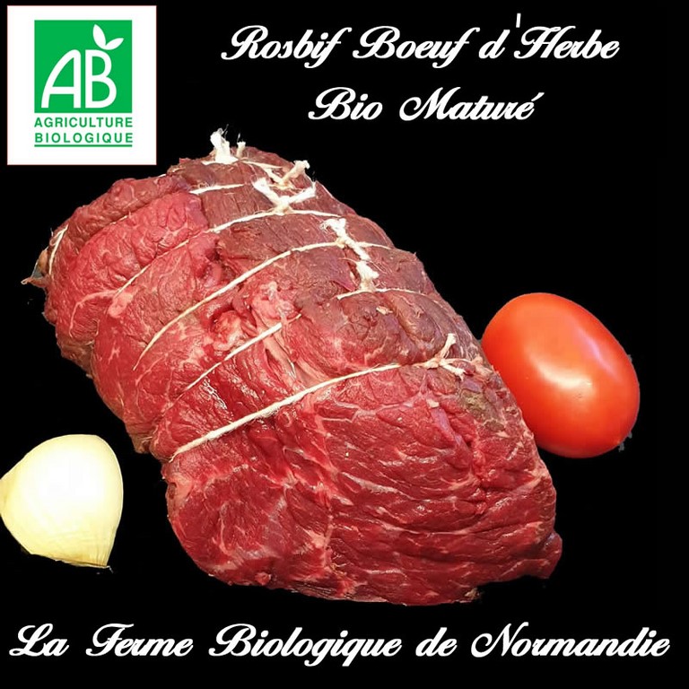 Rosbif boeuf d'herbe bio maturé