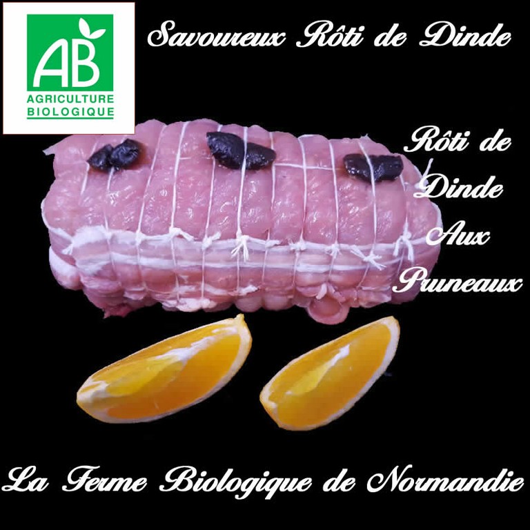 Roti de dinde bio farci aux pruneaux