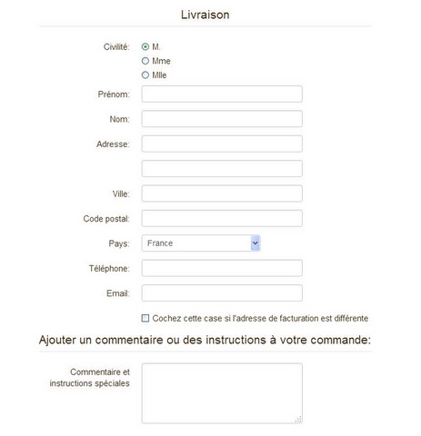 votre identification de commande