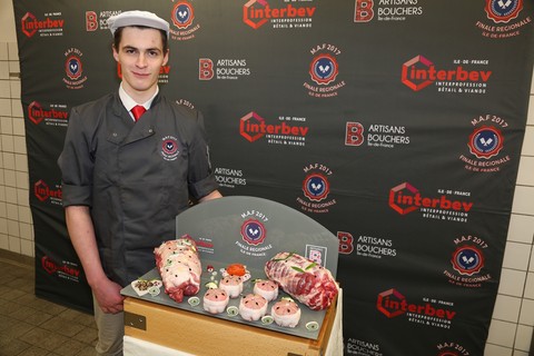 Nicolas , meilleur apprenti boucher d'ile-de-France 2017