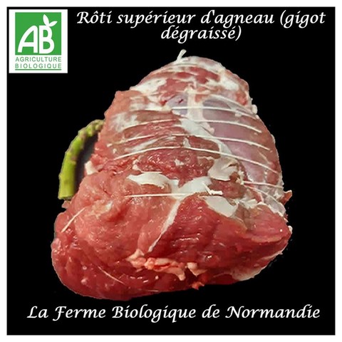 Roti d'agneau bio gigot supérieur dégraissé