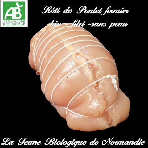 Roti de poulet fermier bio