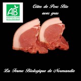 Côtes de porc fermier bio avec gras Cotes de porc bio 500g avec gras