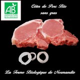 Cotes porc bio sans gras 500g