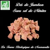 Dés de jambon bio sans sel nitrité