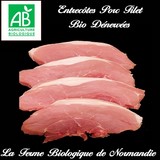 Entrecote porc fermier bio échine 500g Entrecote porc bio échine 500g