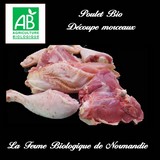 Poulet fermier bio découpé morceaux